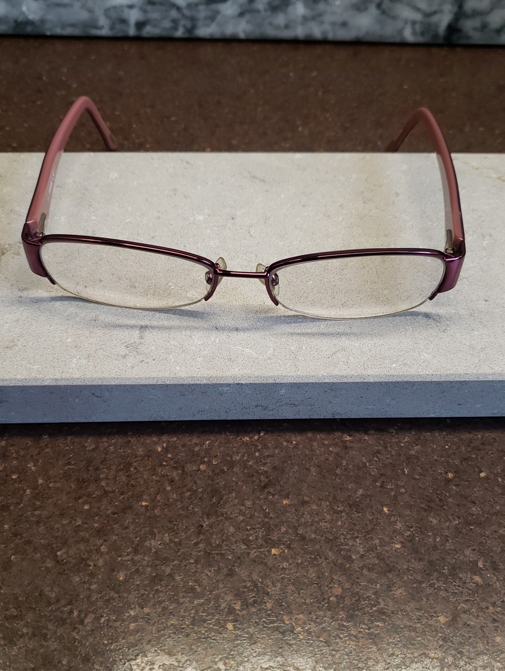 Fossil Paige Purple 0RU6 Semi Rim Metal Eyeglasses Frame 52-16-130 Frames Only